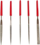 durable 5 piece diamond needle file set with 80mm/180 grit for precise work - hts 101c0 logo