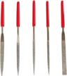 durable 5 piece diamond needle file set with 80mm/180 grit for precise work - hts 101c0 logo