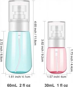 img 3 attached to JKcare Fine Mist Spray Bottles: Travel-Sized 1Oz/30ML & 2Oz/60ML Refillable Plastic Containers For Perfume, Hair, Face Makeup And Skincare