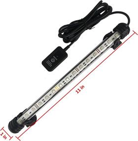 img 3 attached to 🐠 Enhance Your Aquarium with ZHGSERVU LED Underwater Color Changing Fish Tank Light: Remote Controlled, Adjustable Brightness, IP68 Submersible Glass Light Bar – 11inch 15LED