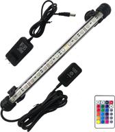 🐠 enhance your aquarium with zhgservu led underwater color changing fish tank light: remote controlled, adjustable brightness, ip68 submersible glass light bar – 11inch 15led logo