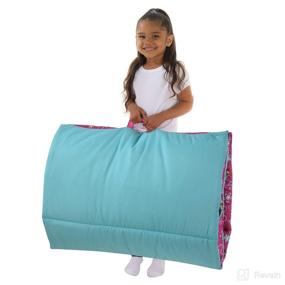 img 1 attached to 🌴 Disney Encanto Tropical Delight Pink and Aqua, Mirabel and Isabella Deluxe Easy-Fold Toddler Nap Mat for Enhanced Online Visibility