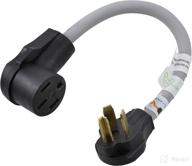 🔌 ac connectors 1.5ft evse 30 amp 3-prong nema 10-30p dryer plug to 50 amp electric vehicle adapter cord for tesla: efficient power transfer for small spaces logo