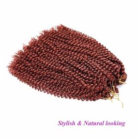 img 1 attached to 7 Packs 350# 18 Inch Water Wave Synthetic Braids For Passion Twist Crochet Hair Extensions - Goddess Locs Bohemian Curl