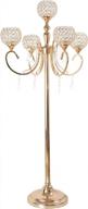 add glamour to your event with the vincigant gold floor candelabra centerpiece - 47.25 inches tall with 5 candles logo