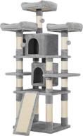 🐱 feandrea 67-inch multi-level cat tree: perfect for large cats, cozy perches, stable & light gray upct18w logo