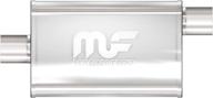 💨 magnaflow 11226 performance muffler: straight-through, 2.5in inlet/outlet, satin finish - classic deep exhaust sound logo