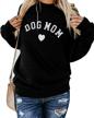 cute and casual: heymiss women's cat and dog mom long sleeve graphic tees logo
