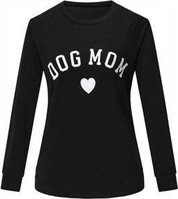 img 2 attached to Cute And Casual: Heymiss Women'S Cat And Dog Mom Long Sleeve Graphic Tees