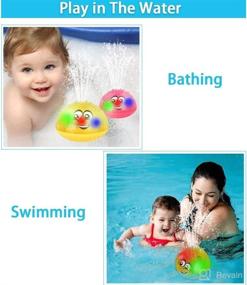 img 1 attached to 🛁 Auto Sensing LED Light Floating Bath Toys: Sprinkler Water Sprinkler UFO Car for Infants, Kids, Bathtub and Pool