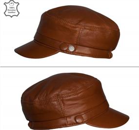 img 3 attached to Dazoriginal Women'S Leather Baker Boy Cap: Vintage Newsboy Hat For Slouchy Style Or Painter Look