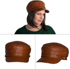 img 1 attached to Dazoriginal Women'S Leather Baker Boy Cap: Vintage Newsboy Hat For Slouchy Style Or Painter Look