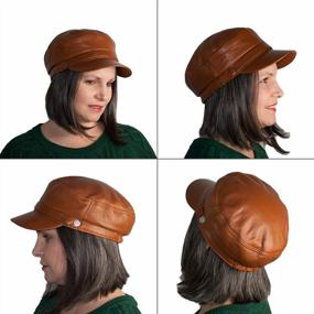 img 2 attached to Dazoriginal Women'S Leather Baker Boy Cap: Vintage Newsboy Hat For Slouchy Style Or Painter Look