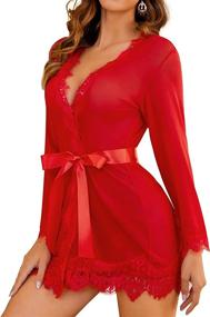 img 4 attached to 👘 Avidlove Kimono Nightgown Babydoll Lingerie: Dreamy Women's Clothing for Lingerie, Sleep & Lounge