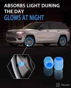 img 2 attached to Glow in The Dark Tire Valve Stem Caps - Set of 8 Fluorescent Auto Air Caps for Cars, SUVs, Motorcycles, and Bicycles - Universal Car Accessories