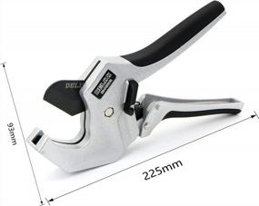 img 1 attached to DELIXI Ratchet PVC Pipe Cutter With Blade For Precision Cutting Of PVC, PEX, PPR, Hoses, And Plumbing Pipes - 1-5/8"(42MM) Capacity