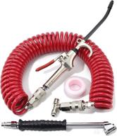 🚚 ibroprat heavy duty air blow gun kit with 29.5ft coil, extended dual head tire air chuck - ideal for semi truck air hose логотип