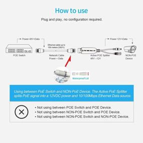 img 1 attached to UL Certified 4 Pack PoE Splitter Adapter - 48V To 12V, IEEE 802.3Af 10/100Mbps Up To 100M For IP Camera AP Voip Phone & More