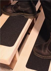 img 4 attached to Ensure Safe Steps With Outdoor Non-Slip Stair Treads - 10 Pack Of 6"X40" Black Anti-Slip Strips