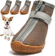 🐾 non-slip dog boots &amp; paw protectors for small to medium winter pet booties - outdoor paw protector set (4pcs) логотип