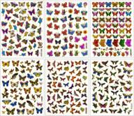 🦋 butterfly003: glitter gold metallic foil reflective craft stickers - 6 unique sheets for scrapbooking, cards, and albums logo