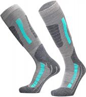 stay warm and comfortable on the slopes with merino wool ski socks for men, women, and kids logo