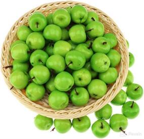 img 2 attached to 🍏 Gresorth 30pcs Mini Artificial Green Apple Decoration: Realistic Fake Fruit for Home, Party, Kitchen, and Food Displays - 3.5 cm