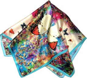 img 3 attached to Shanlin Premium Mulberry Square Butterfly Women's Accessories and Scarves & Wraps