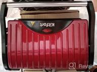 img 3 attached to Sandwich maker Kitfort KT-1609 Panini Maker, red review by Edyta Edytka ᠌