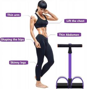 img 2 attached to 6-Tube Elastic Yoga Pedal Puller Resistance Band For Full Body Workout - Natural Latex Tension Rope Fitness Equipment For Abdomen, Waist, Arms, Legs, And Slimming Training