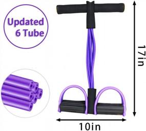 img 1 attached to 6-Tube Elastic Yoga Pedal Puller Resistance Band For Full Body Workout - Natural Latex Tension Rope Fitness Equipment For Abdomen, Waist, Arms, Legs, And Slimming Training