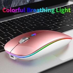 img 3 attached to Experience Wireless Convenience With Uiosmuph G12 USB Optical Mouse - Rose Gold