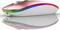 experience wireless convenience with uiosmuph g12 usb optical mouse - rose gold logo