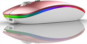 img 4 attached to Experience Wireless Convenience With Uiosmuph G12 USB Optical Mouse - Rose Gold