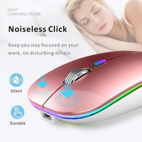 img 1 attached to Experience Wireless Convenience With Uiosmuph G12 USB Optical Mouse - Rose Gold