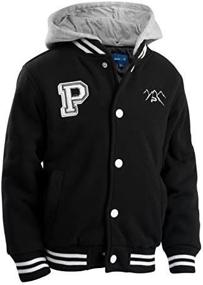 img 1 attached to 🧥 Play in Style: Polar Club Baseball Clothing and Jackets for Boys – Removable Charcoal Collection