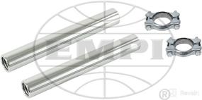 img 1 attached to 🚗 Chrome Clamp On Tail Pipe Exhaust Tips for Beetle and Dune Buggy (Pair)