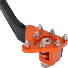 img 3 attached to Motorcycle CNC Rear Brake Pedal Step Plate Tip Adjustable Universal For Dirt Pit Bike Motocross Enduro Supermoto MX - Orange