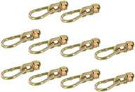 🚚 10 pack of us cargo control double stud l track fittings with pear link - instant tie-down anchor points for truck and trailer l track rails - working load limit 1,666 lbs логотип