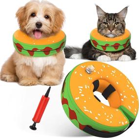 img 4 attached to Soft Inflatable E-Collar Dog Donut Cone Alternative for 🐾 Post-Surgery Recovery - Small, Medium, and Large Dog Sizes Available