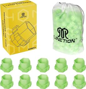 img 3 attached to 🍯 Honeycomb Shape Tattoo Ink Caps: Spliceable Cups for Precise Linework - Anti-Rollover Spill Protection