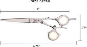 img 3 attached to Professional Hair Cutting Scissor - Cricket Centrix Roc-It Dog 360° 600 6" With Pivoting Thumb And Stainless Steel Blade