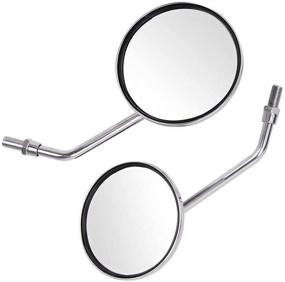 img 3 attached to 🛵✨ 10mm Chrome Motorcycle Scooter Mirrors - Earlyred Pair for Honda CB 350 450 550 600 650 750 900 - High-Quality Metal