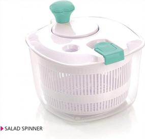 img 3 attached to Green Fissman Salad Spinner For Efficient Washing And Drying Of Lettuce, Vegetables, And Fruits