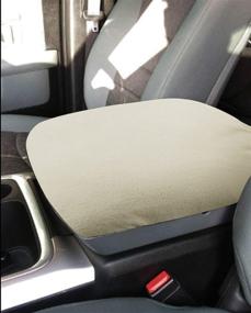 img 1 attached to MOEBULB Center Console Armrest Soft Pad Protector Cover Compatible With 1993-2018 Dodge Ram 1500 2500 3500 4500 5500 Pickup Trucks - (Cream-Colored)