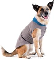 🐾 gold paw duluth double fleece dog coat pullover: soft, warm 4-way stretch pet sweater, size 14 логотип