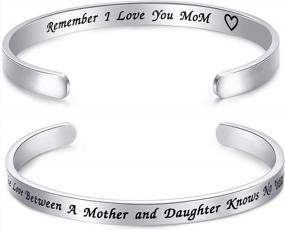 img 4 attached to LParkin Love Between Mother And Daughter Bracelet - Great Gift For Mom From Daughter - Distance Is No Barrier - Remind Mom 'I Love You'
