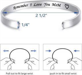 img 3 attached to LParkin Love Between Mother And Daughter Bracelet - Great Gift For Mom From Daughter - Distance Is No Barrier - Remind Mom 'I Love You'