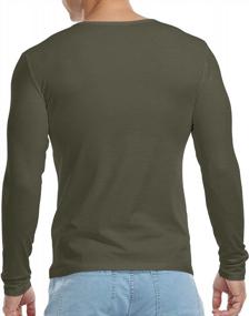 img 1 attached to Men'S Long Sleeve Henley T-Shirt - KUYIGO Cotton Buttons Placket Plain Shirt