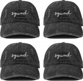 img 4 attached to Vintage Distressed Dad Hat: Funky Junque Unisex Cotton Baseball Cap